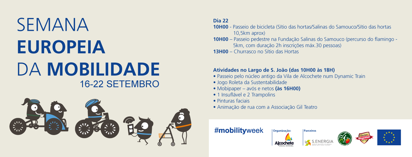 Semana Europeia da Mobilidade chega a Alcochete a 22 de setembro