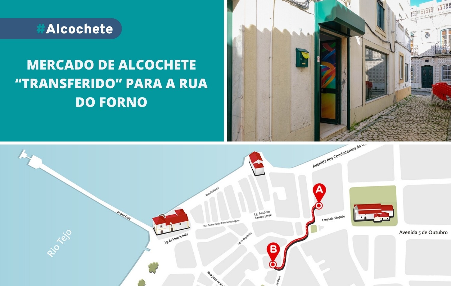 Mercado de Alcochete “transferido” para a rua do Forno