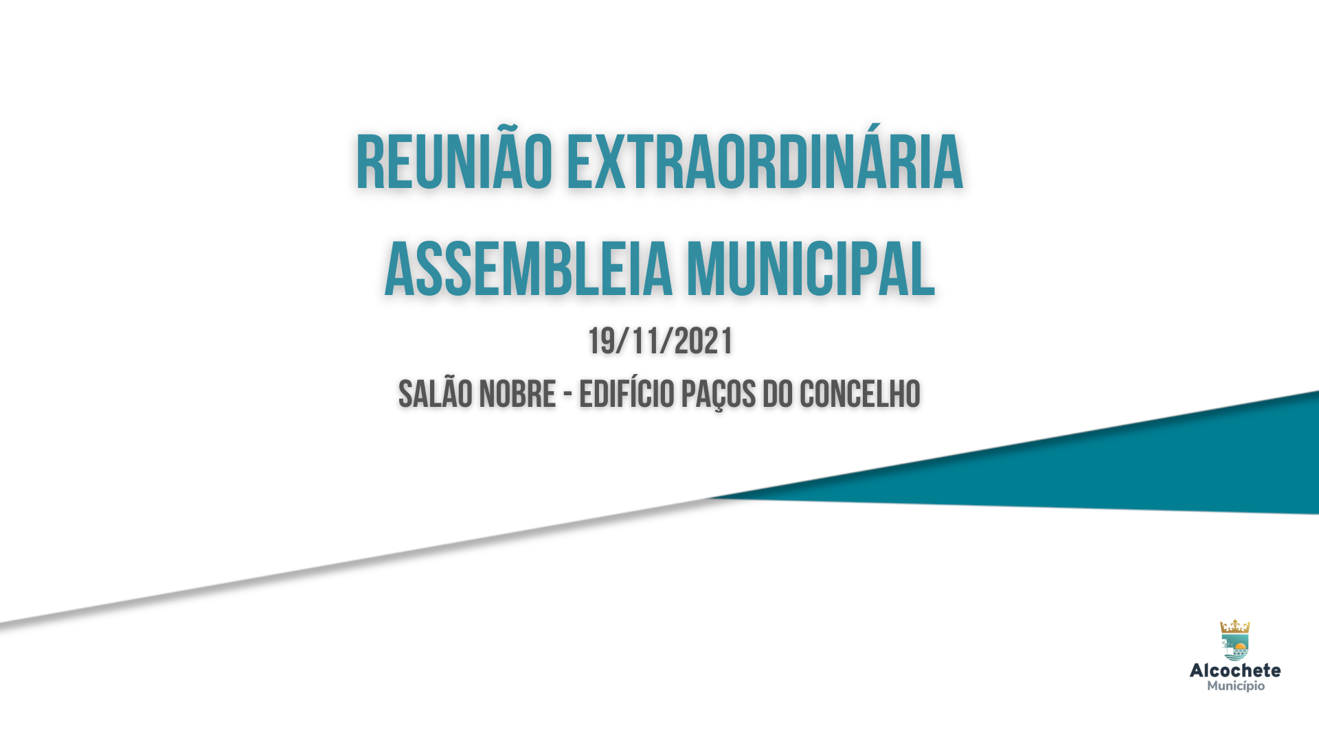 Assembleia Municipal reúne no dia 19 de novembro